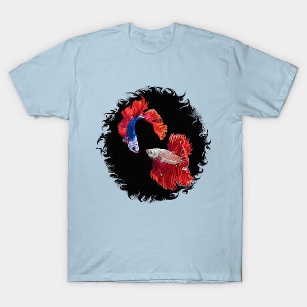 Betta Fish Circling T-Shirt by PhotoArts